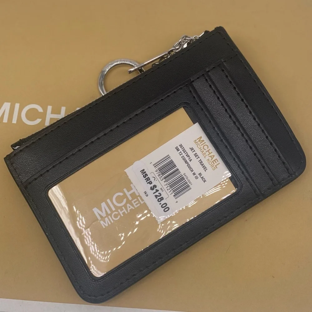 Michael Kors Quilted Coinpouch Small Wallet Black